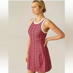 Beyond Yoga Pink Gingham SoftMark Outlines Dress